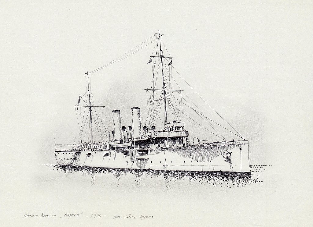 51-Kleiner Kreuzer 'Aspern' - 1900 - Incrociatore leggero